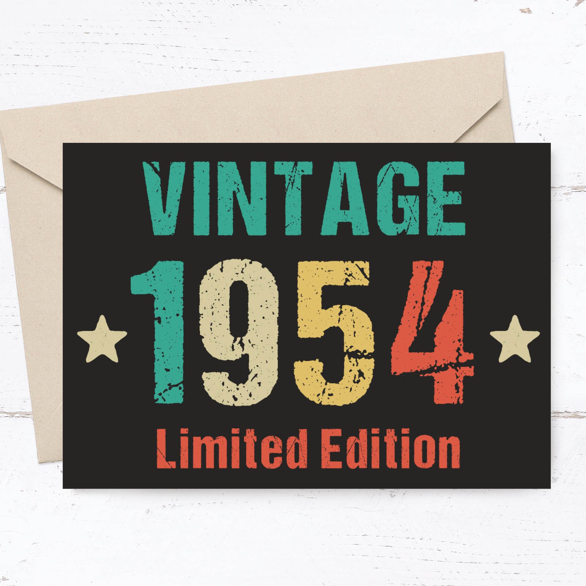 Einladung zum 70. Geburtstag: Vintage 1954 Individuelle Einladung